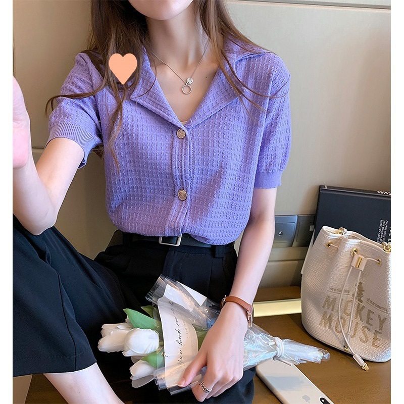 Spring knitted thin sweater