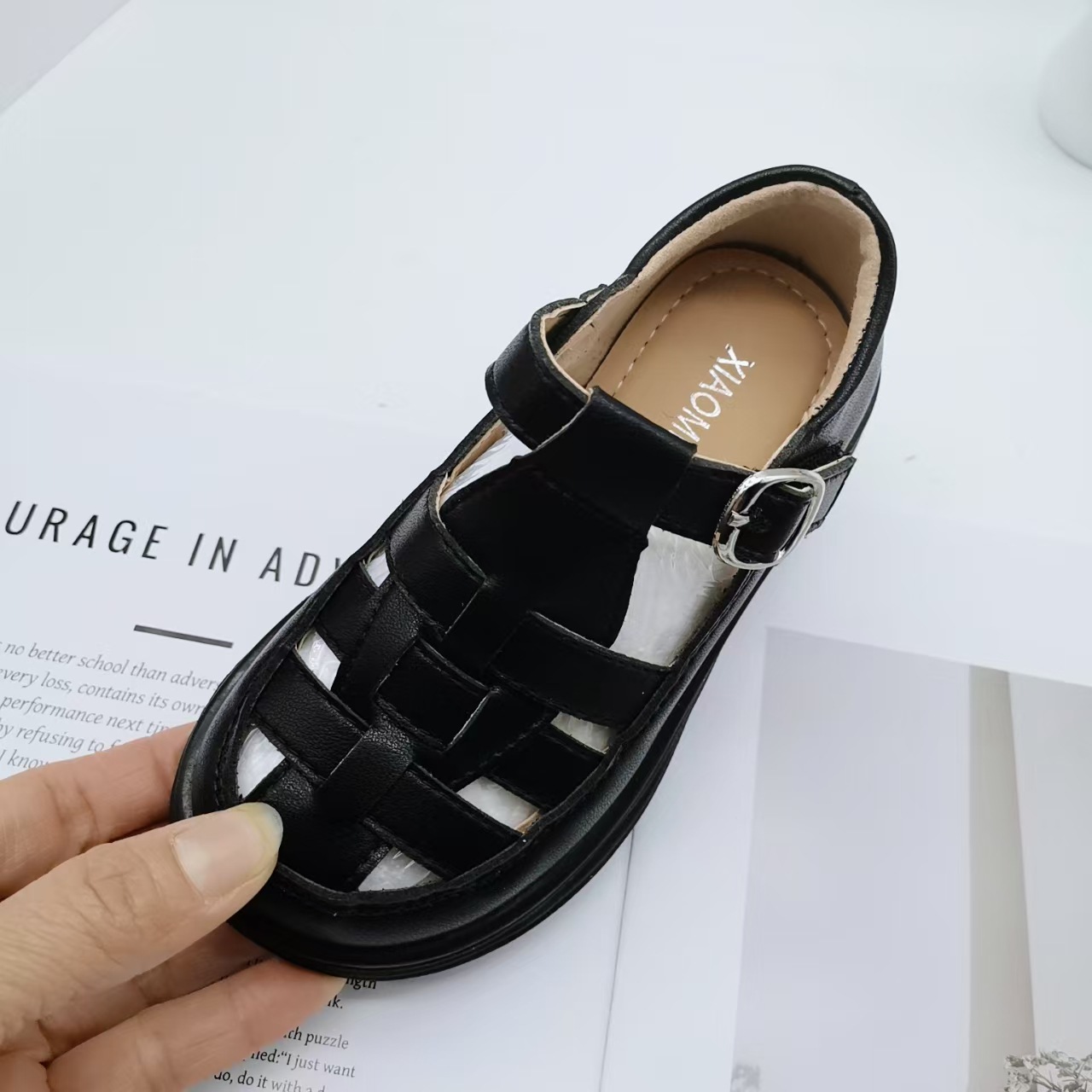 26-30 Tamaño de sandalias para niñas, zapatos de verano para niños, nuevos zapatos de verano para niñas, zapatos de cuero retro