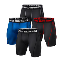 跨境源头工厂运动五分健身裤高弹速干篮球训练裤透气打底紧身短裤