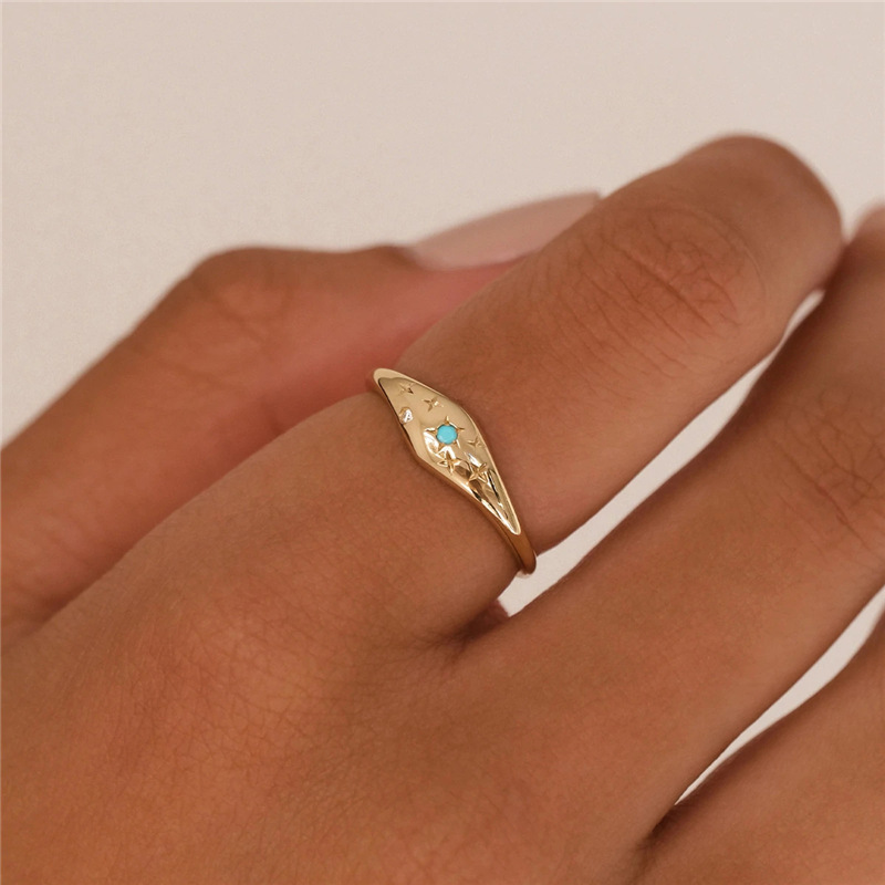5g Weight Zircon Inlay Material Rings Classification 6, 7, 8 Ring Size 1 Piece Quantity Daily Occasion 925 Sterling Silver Material Star Pattern Couple Gender Inlay Design Fashion Style 925 Sterling Silver Zircon Rings Star 2