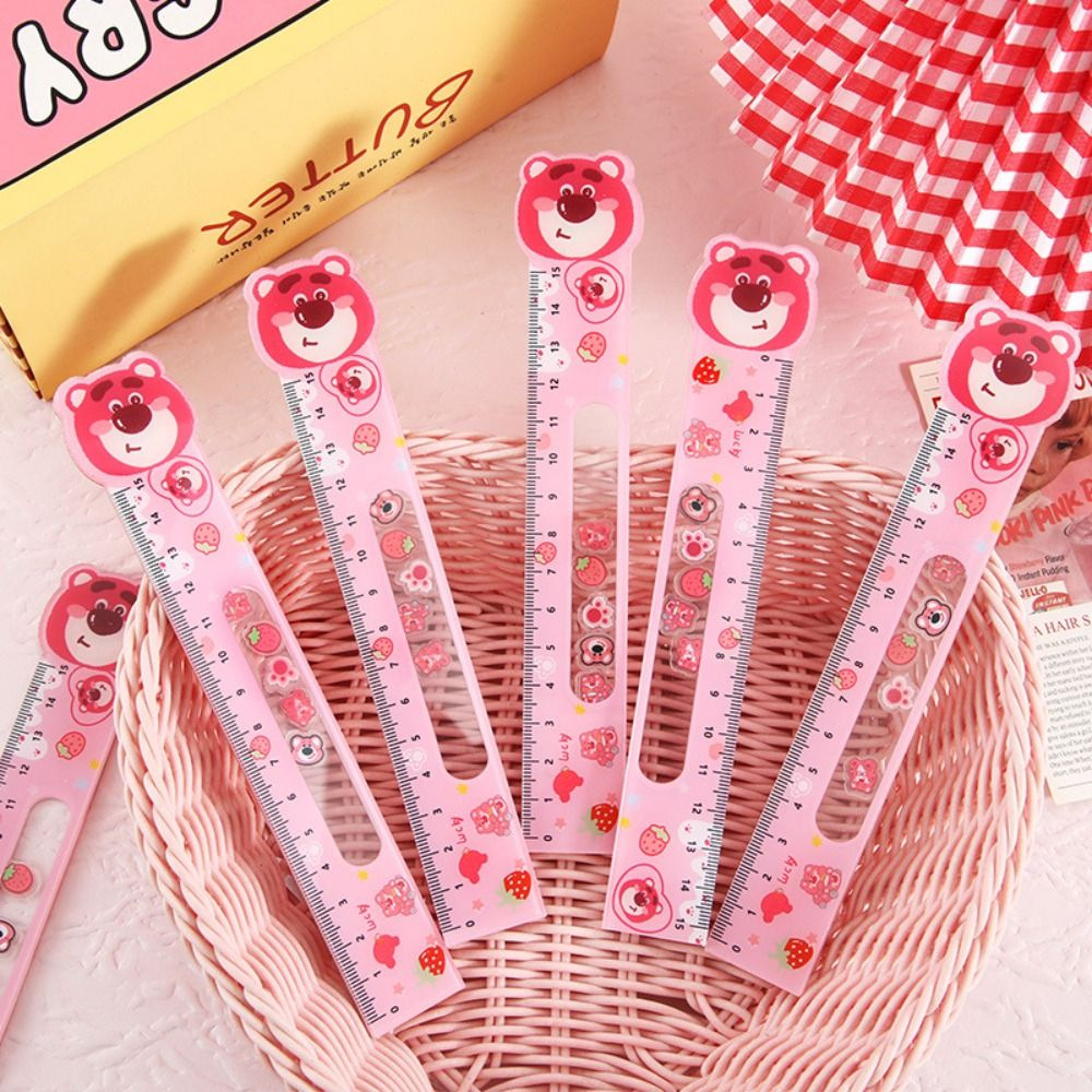 CyiMu Capibara Rock Regla 15cm Acrílico Regla de alto valor de la presión de los estudiantes Papelería