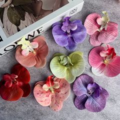 シミュレーション3dプリントフィルム蝶蘭花頭9センチDIYカードお土産喜糖箱装飾部品卸売り