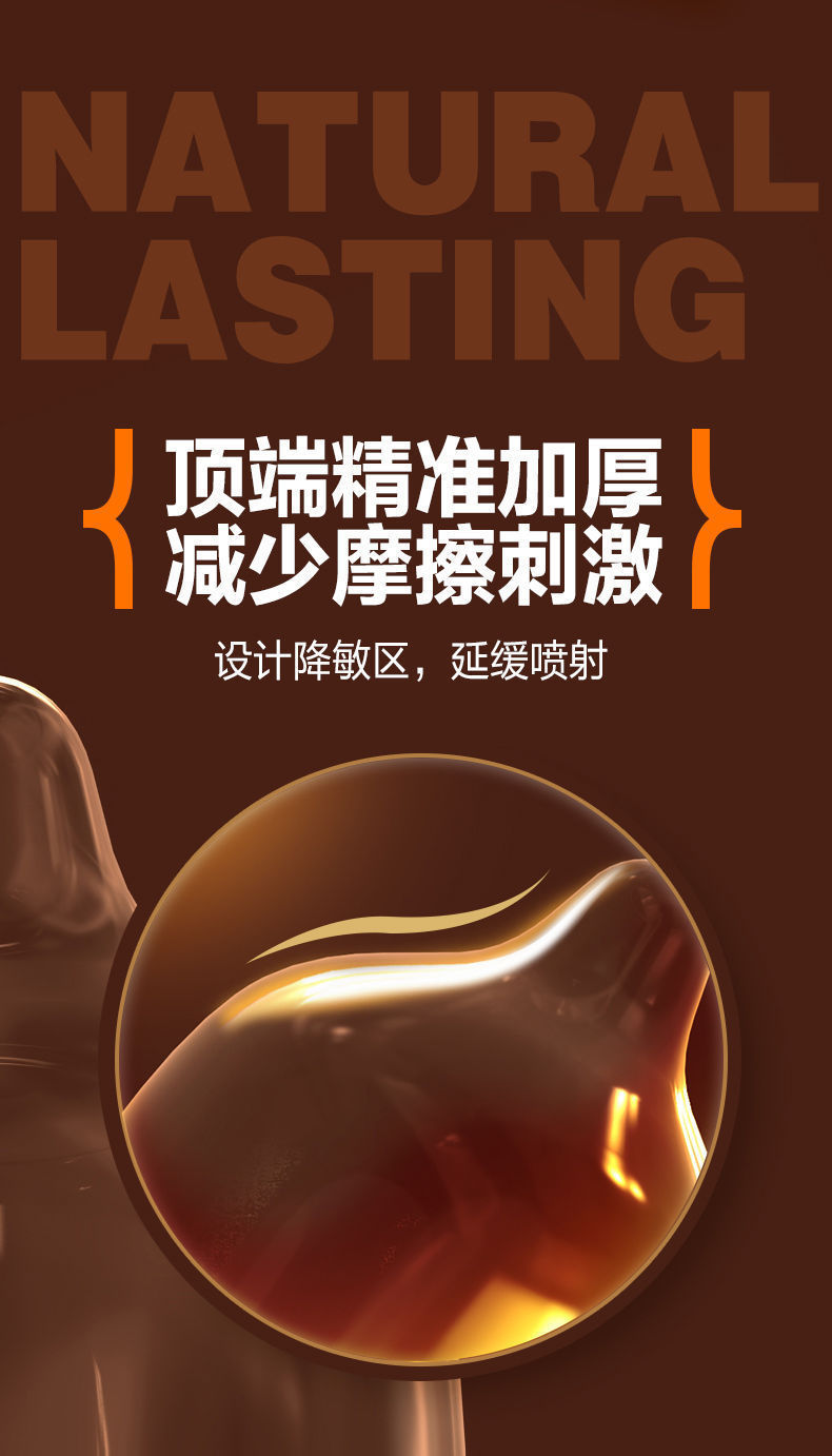 Jasper Coffee Fragrance Delay Condoms, Natural Latex, 3-Pack — detail image 15