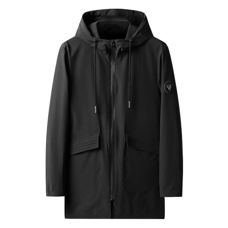 Chaqueta forrada de lana de invierno cazadora suelta de los hombres abrigo de longitud media moda superior más tamaño cálido abrigo de algodón acolchado al por mayor