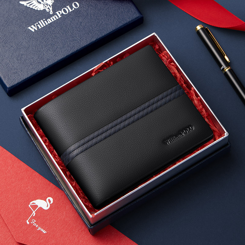 Ví nam gập mini da bò mềm Emperor Paul cao cấp