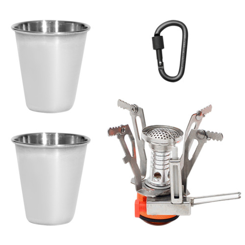 Foreign trade hot-selling outdoor pot set for 2-3 people alumina camping non-stick pot portable cookware combination cross-border wholesale