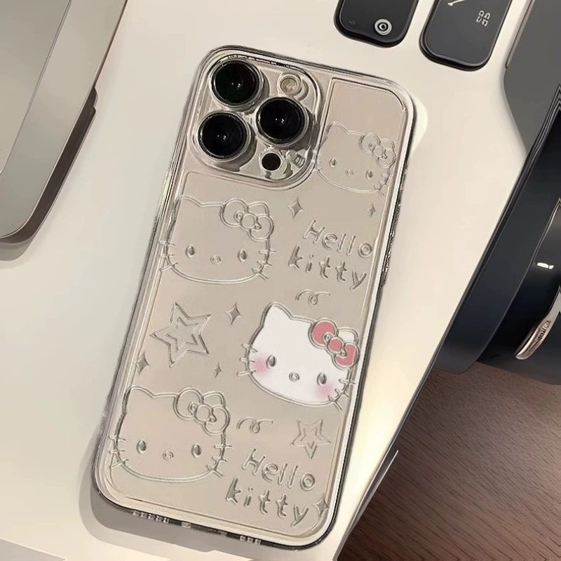 Привет Китти, яблоко, совместимый чехол для телефона, мультяшный iPhone 16, 16 Pro Max, iPhone, для любимого