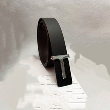 热销高端男士皮带网红爆款TF扣皮带真皮腰带时尚百搭T扣裤带男款