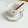 Swallow tableware (coffee cup + cup and saucer + wooden spoon)