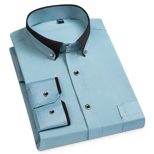 Business shirt long-sleeve men's shirt wrinkle-resistant four-way stretch button-down shirt men's long-sleeve