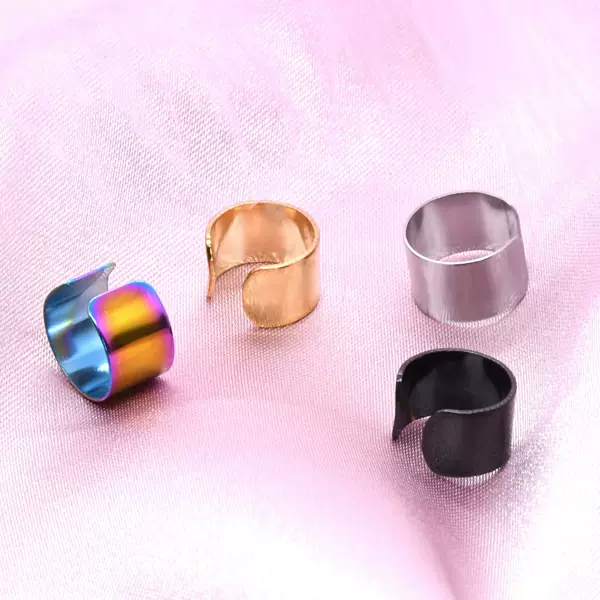 Korean Style Fashionable Steel Vacuum Electroplating Girls' Pierced Ear Clips, Earrings, Ear Bone Clips, Stainless Steel 304 Earrings