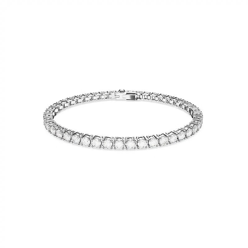 Cross-border New Matrix Row Diamond Bracelet Swarovski Crystal Full Diamond High Carbon Diamond Cuban Bracelet Bracelet Factory Wholesale