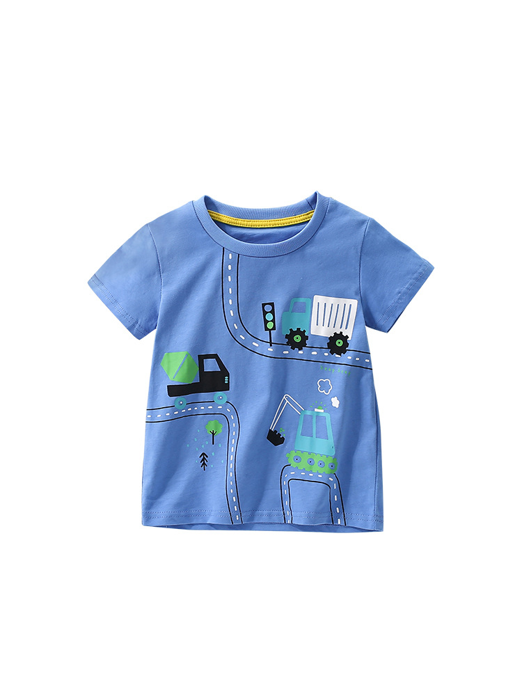 Malwee niños de manga corta verano nuevo estilo europeo y americano niños pequeños y medianos cuello redondo guapo niño camiseta casual top