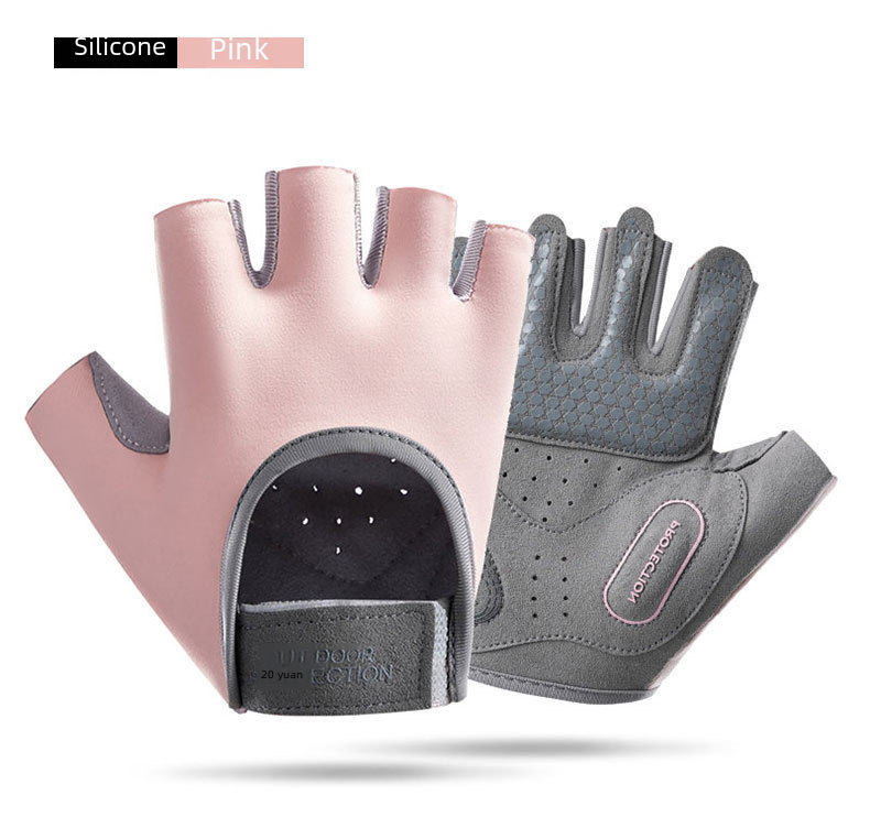 Fitness gloves women's half-finger equipment yoga breathable spinning cycling sports shockproof anti-skid A36-JSP_maomaolike.com