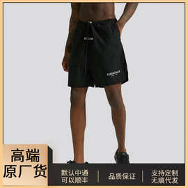 外贸Essentials 潮牌oversize大码尼龙反光短裤夏季运动男