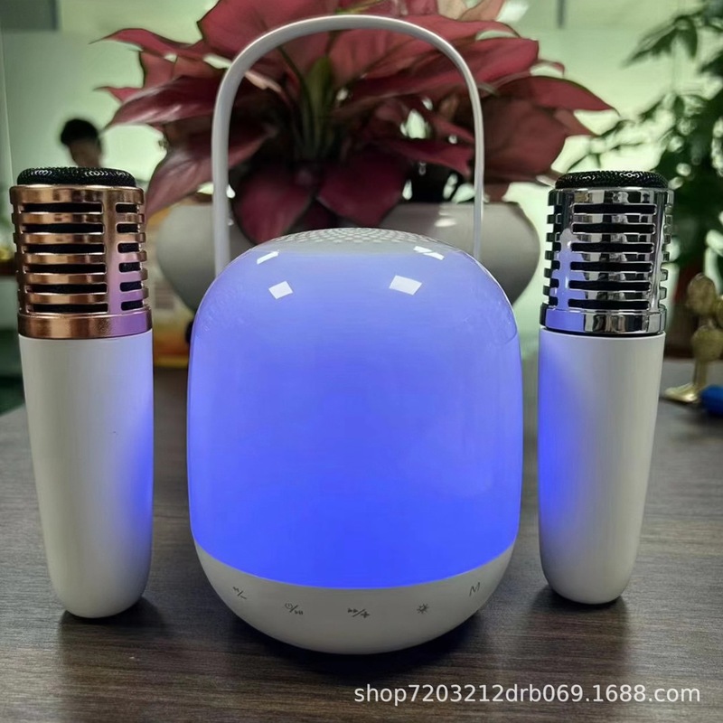 新しいbluetooth kスピーカー家庭用一体型無線マイク携帯型屋外家庭ktv bluetoothオーディオ|undefined