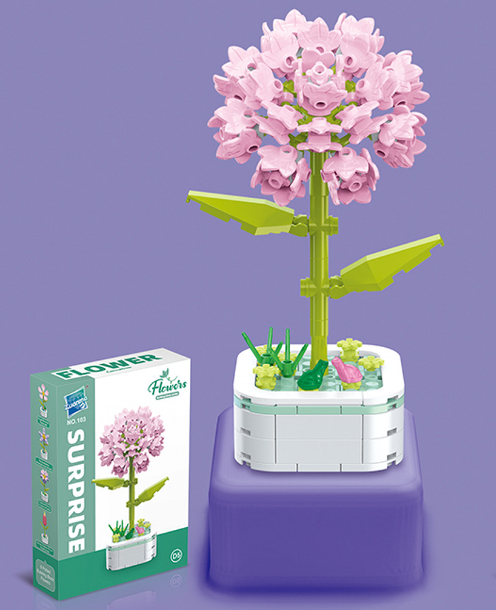 Diamante caballo bloques de construcción flor suculenta olla creativa ramo decoración compatible con Lego niños pequeñas partículas ensambladas juguetes al por mayor