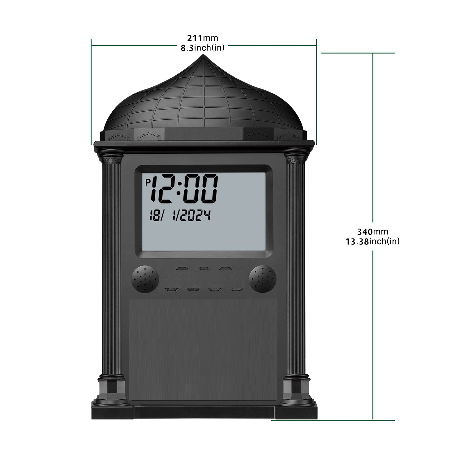 FAJ-118 настольный или настенный аккумулятор USB-разъем двойного назначения ЖК-дисплей цифровой вечный календарь черный