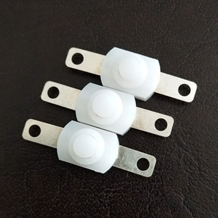 8*12白色有孔小型按钮开关玩具开关加长脚按钮开关小电动牙刷开关