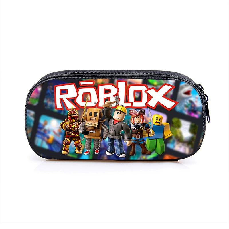Пенал для канцелярских принадлежностей из полиэстера, 2025 New Roblox Virtual World Student, двухмерный, тканевый, с мультяшными рисунками
