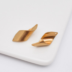 黃銅手鍊耳夾項鍊diy飾品配件批發 亞馬遜速賣通跨境扭螺旋雙孔片