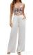 Cross-border Amazon Europe and America Summer Comfortable High Waist Pants Buttons Elasticated Waist Wide Leg Pants Women's Cotton and Linen Casual Straight Leg Pants