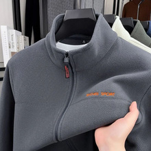 【东南亚跨境专供】男士抓绒外套秋冬季摇粒绒加绒加厚长袖夹克衫