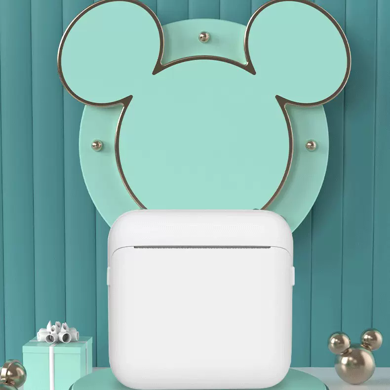 新品马卡龙色系无墨热敏打印小巧轻便迷你打印机