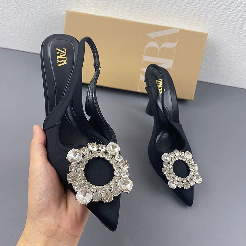 Zara, autumn black decorations, sandals low-cut