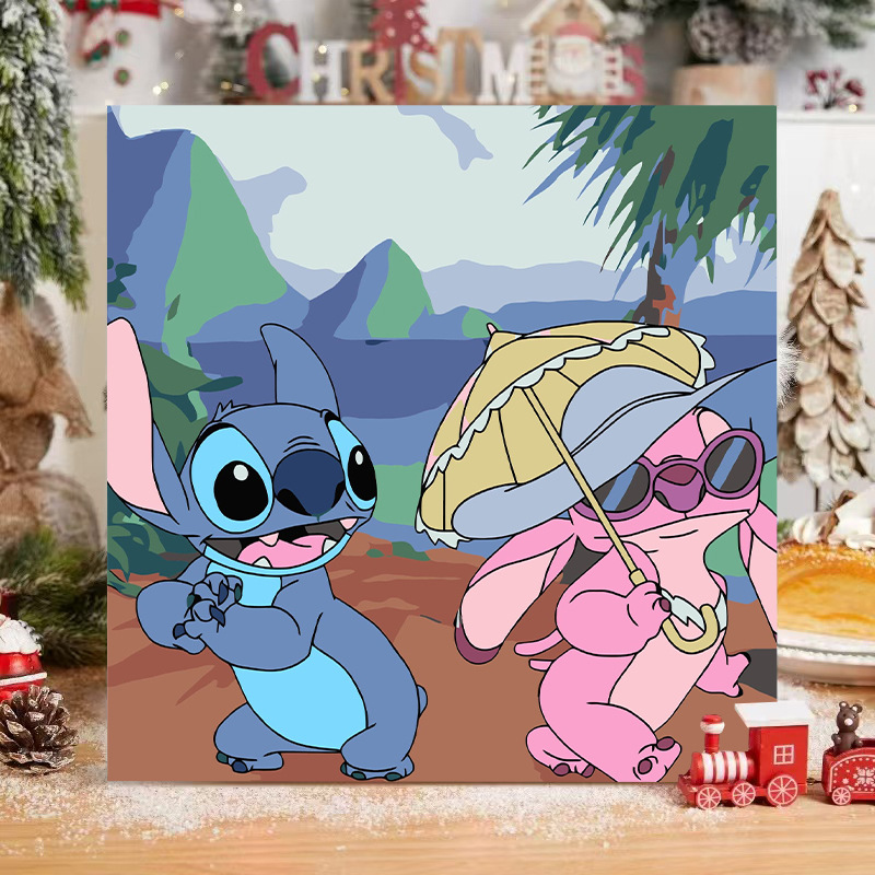 Disney DIY serie de animación de pintura al óleo digital Pokémon niños simple relleno de pintura al óleo fábrica al por mayor