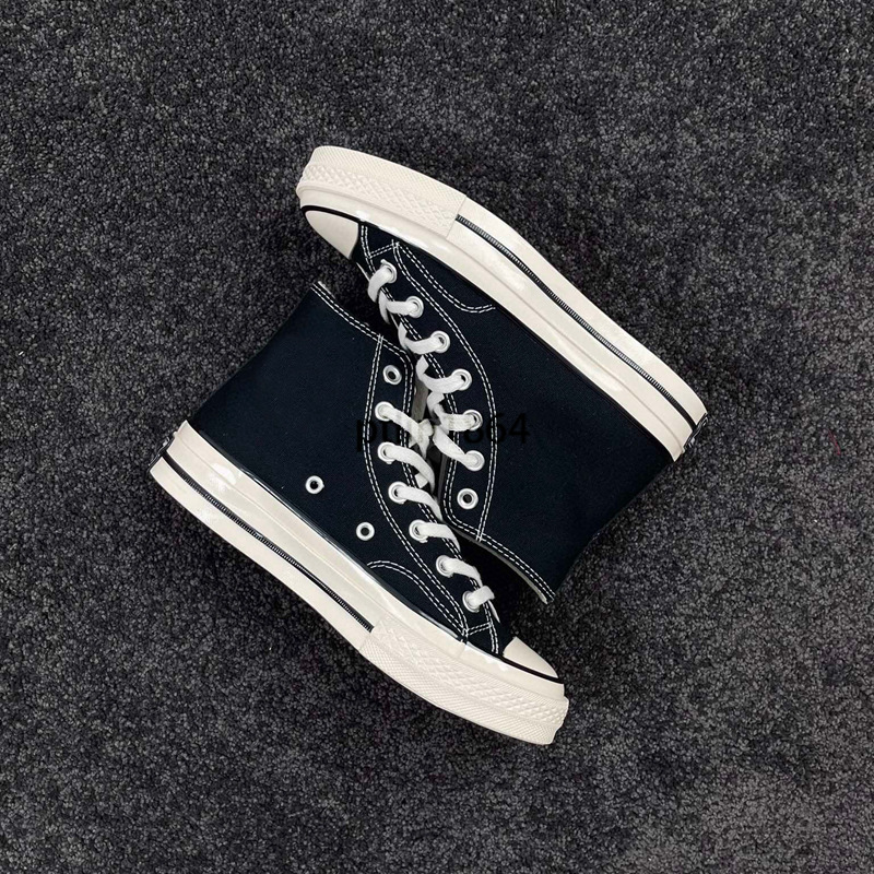 Auténticos zapatos de hombre Meiqi Converse aj 1970s zapatos de mujer zapatos de lona zapatos altos cremosos azules vulcanizados originales puros image 7