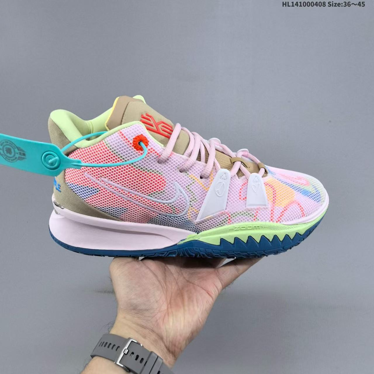 Zapatillas de Baloncesto de Caña Media Kyrie 7, Cuero y Caucho, Transpirables, para Deporte image 9
