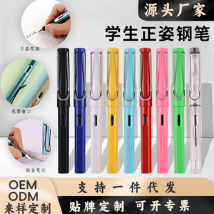 Brand Same Style Student Fountain Pen Third Grade Ink Absorber Ink Cartridge Dual-Purpose Fountain Pen Special Stationery for Primary School Students Wholesale