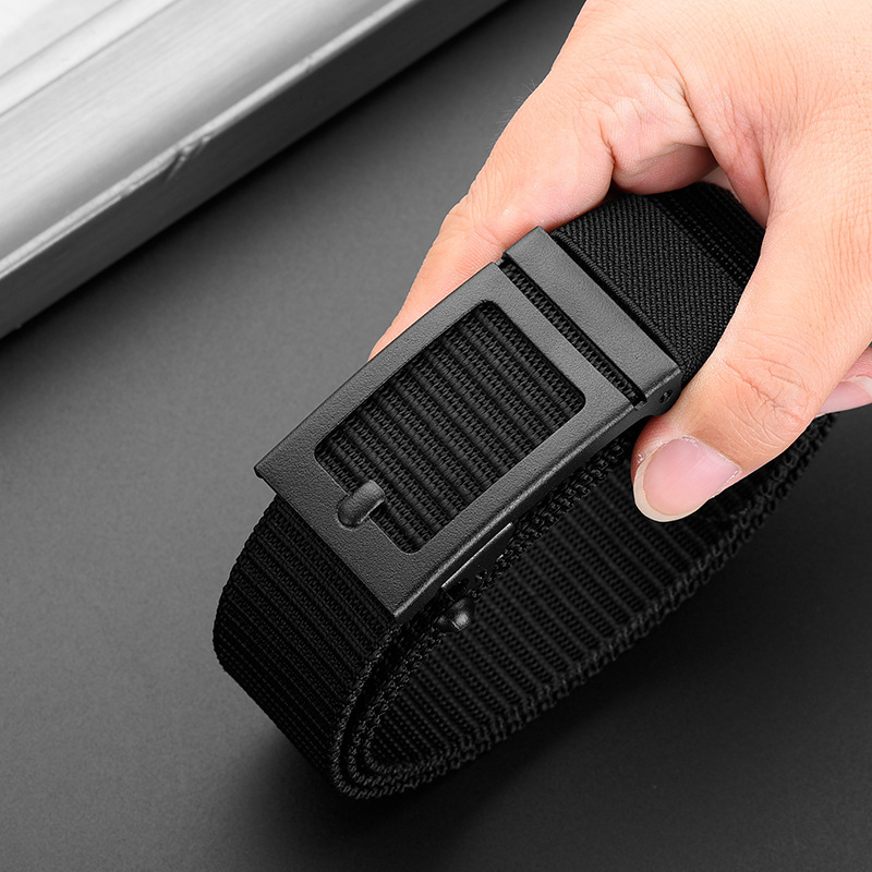Cross-border Explosions Youth Imitation Pin Buckle Appearance Toothless Automatic Buckle Belt Men's Business Casual Woven Nylon Belt Cross-border Explosions Youth Imitation Pin Buckle Appearance Toothless Automatic Buckle Belt Men's Business Casual Woven Nylon Belt