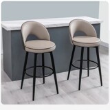 Итальянские барные стулья, современный простой домашний светильник, роскошный элитный железный вращающийся барный стул со спинкой, высокий табурет