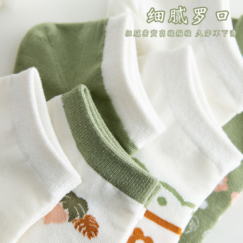 Socks women's short socks cotton shallow mouth summer thin ins trendy Internet celebrity low-cut spring and autumn short-tube boat socks for women