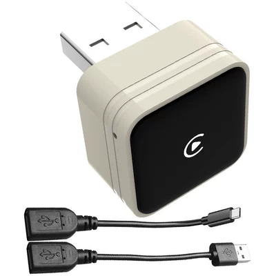 Simsiz CarPlay və Android Auto Android 2-in-1 Adapter Plug-And-Play - cb09-gun-color-foreign-version-carplayandroidauto