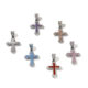 Hip-hop New Blue Zircon Cross Men's Necklace Fashion All-match Heavy Industry Punk Woolen Chain Cross-border Jewelry