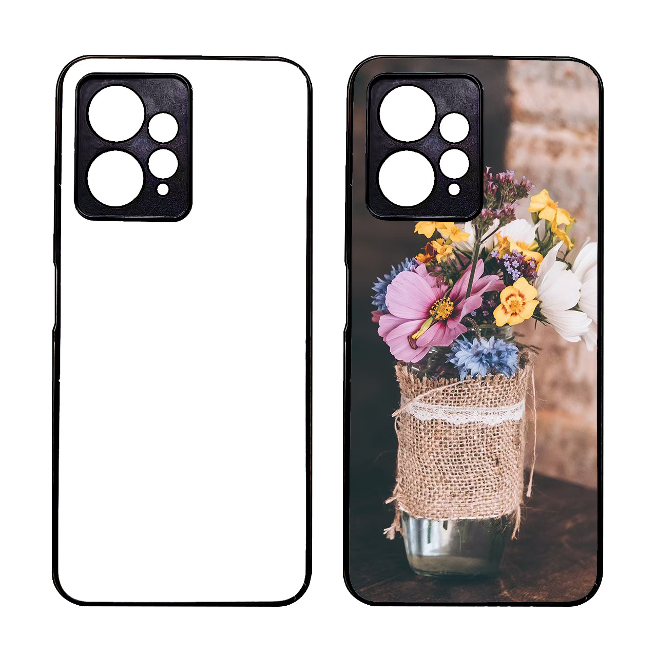 For Redmi note 12 4G aluminum thermal transfer phone case material wholesale foreign trade explosives DIY blank