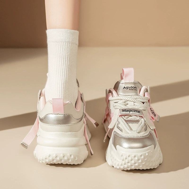 Женские кроссовки Augu Shiden 2025: Новинка осени, на толстой подошве, в стиле ретро, модные повседневные кеды (инс-стиль)