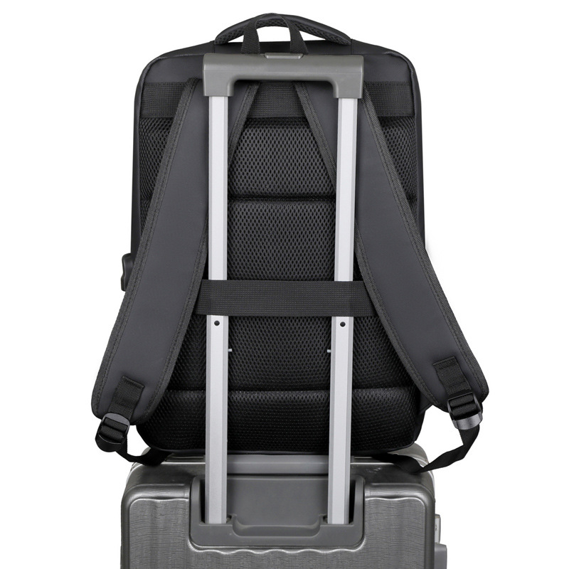 Cross-border Laptop Bag, Large-capacity Portable Commuter Backpack, Water-resistant, USB Port, Casual Business Backpack_voghion.com