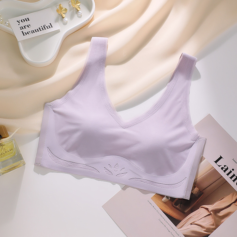 Orejas de conejo finas de verano sujetador sin costuras pecho grande inalámbrico que adelgaza el pecho que adelgaza la belleza sin costuras tubo trasero chaleco superior