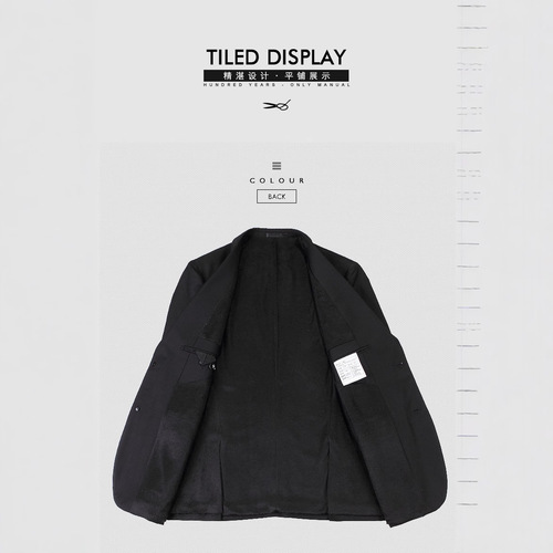 Men's Fleece Lined Thick Tailored Suit Set Trendy Formal Professional Administrative Office Suit Winter Thickened