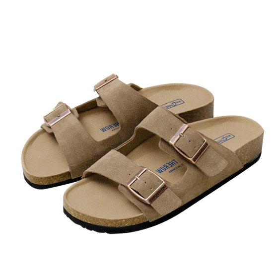 Genuine Leather -2024 Platform Fishing Burken Shoes Half Slippers Burken Sandals Women's Summer Outfit