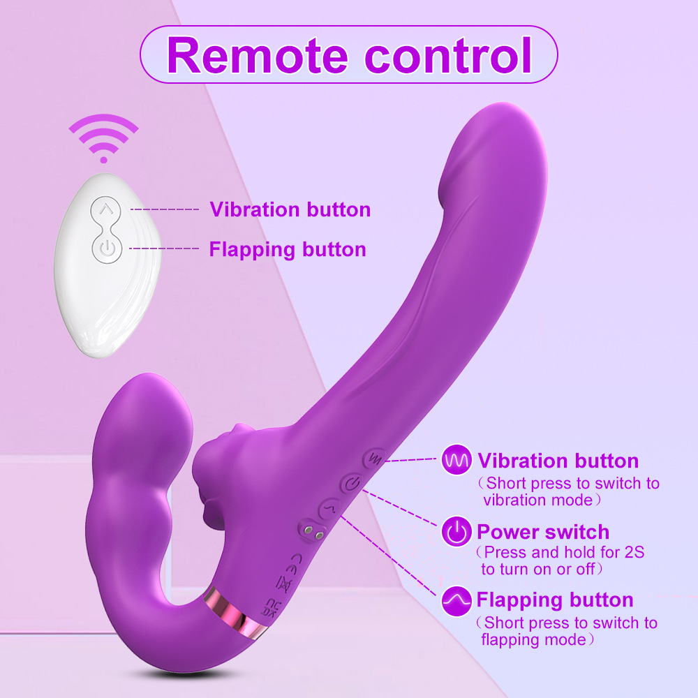 SAV190 dual-vibration slap stick for women, magnetic rechargeable silicone vibrator for masturbation stick, wireless remote control adult product