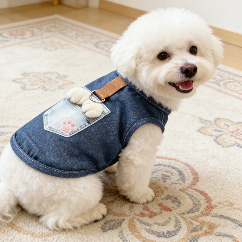Pet puppy cat clothes Teddy Bichon Schnauzer Pomeranian spring and…