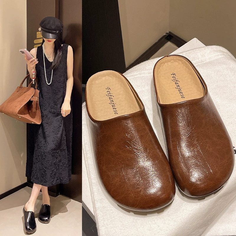 Модные туфли Birkenn с толстой подошвой, полторы тапочек, женщины, носи новые весенние ленивые туфли Мюллер