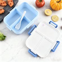 一件包邮带盖分格饭盒学生上班族用套装防窜味便携式现货餐具批发