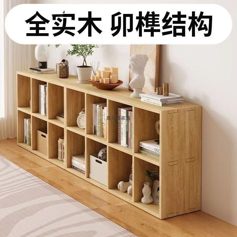 Children's Solid Wood Bookshelf Bookcase Storage Rack Floor-Standing Simple Storage Bedroom Kindergarten Storage Cabinet Bookcase Home