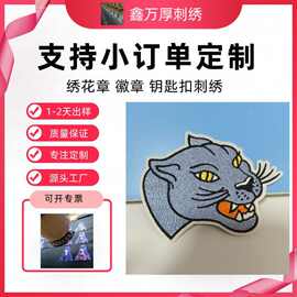 工厂直销各种电脑绣花卡通图案刺绣布贴钥匙扣魔术贴创意胸章胸针